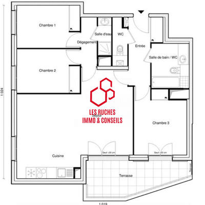 Appartement - 85 m² - 4 pièces