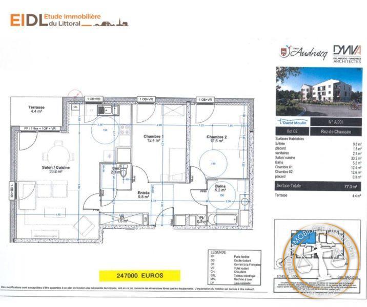 Appartement - 77 m² - 5 pièces