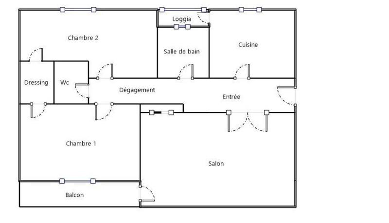 Appartement - 70 m² - 3 pièces