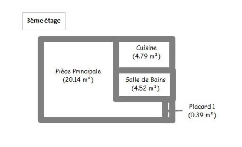 Appartement - 30 m² - 1 pièce