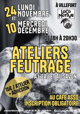 Ateliers Découverte :  Feutrage a l’Eau et au Savon