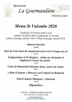 Saint-Valentin à la Gourmandière