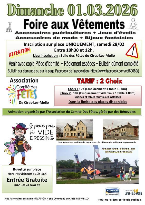 Foire aux vêtements, puériculture et jeux d'éveil