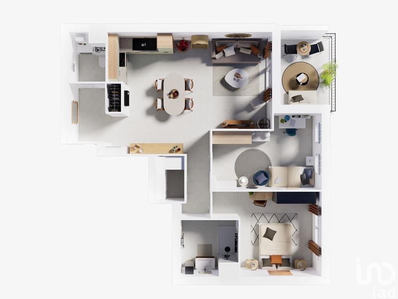 Appartement - 61 m² - 3 pièces