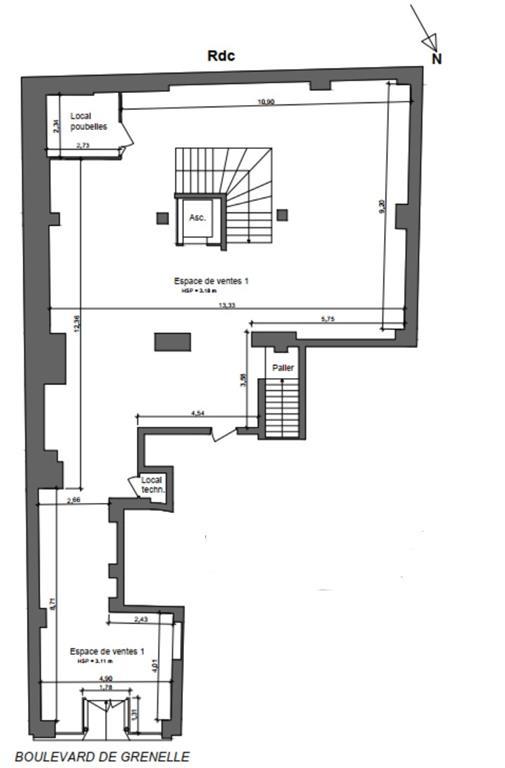 Local commercial - 327 m²