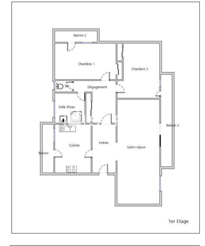 Appartement - 88 m² - 3 pièces