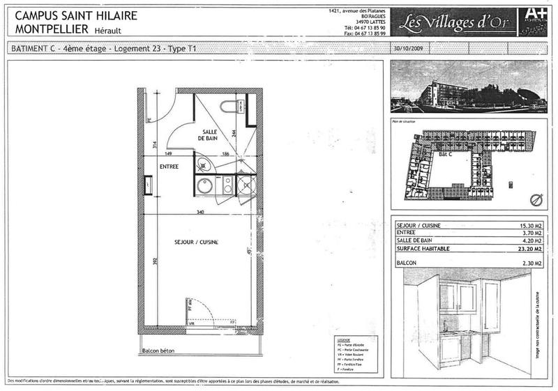 Appartement - 23 m² - 1 pièce