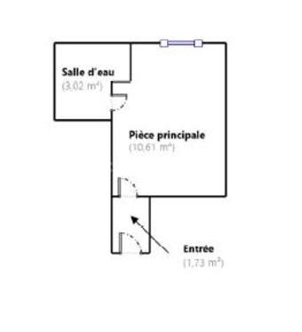 Appartement - 15 m² - 1 pièce
