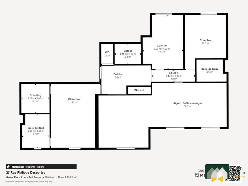 Appartement - 113 m² - 4 pièces