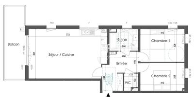 Appartement - 73 m² - 3 pièces