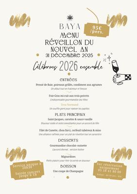 Reveillon du 31/12 au Bistro Baya