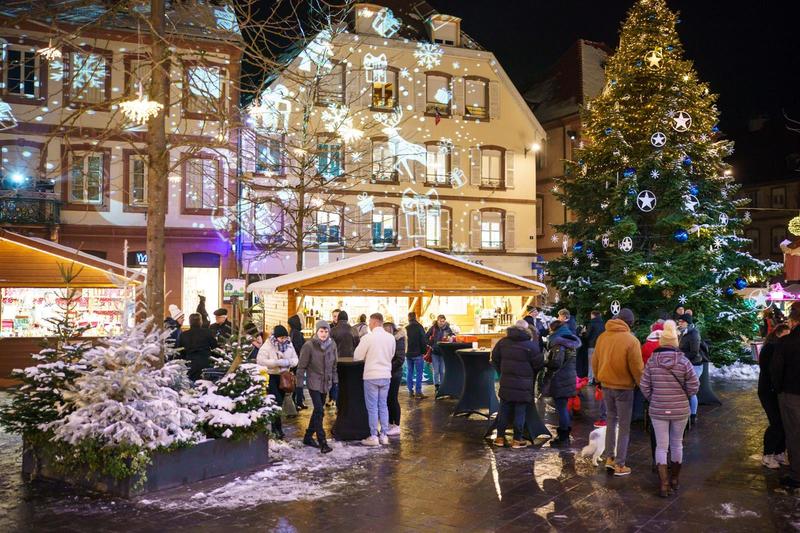 Les chalets du marché de Noël