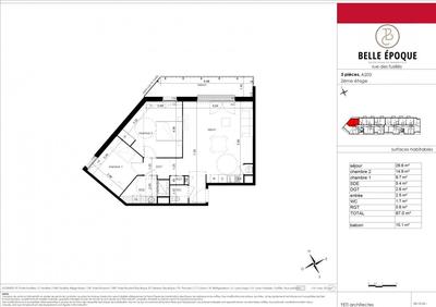 Appartement - 67 m² - 3 pièces