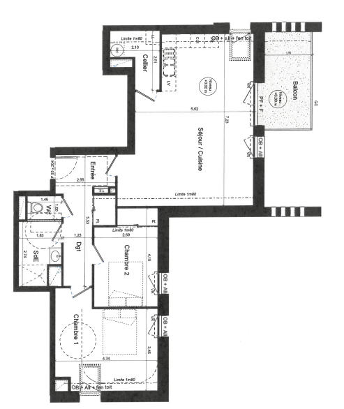 Appartement - 66 m² - 3 pièces