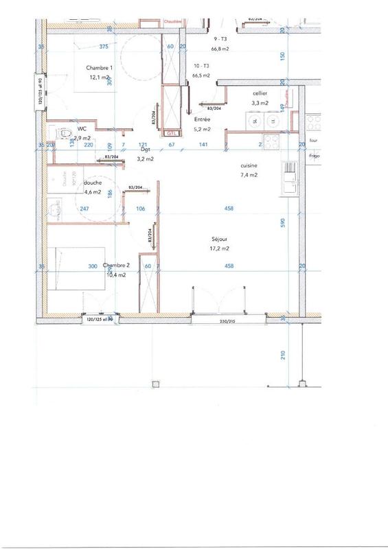 Appartement - 67 m² - 3 pièces