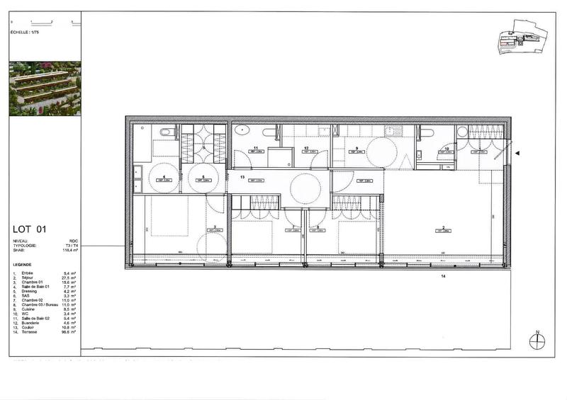 Appartement - 118 m² - 4 pièces