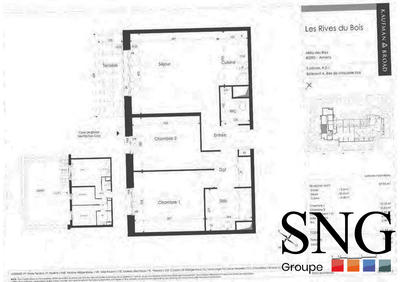 Appartement - 61 m² - 3 pièces