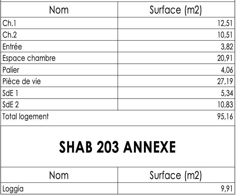 Appartement - 95 m² - 4 pièces