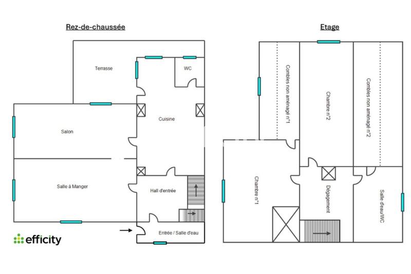 Maison - 95 m² - 4 pièces