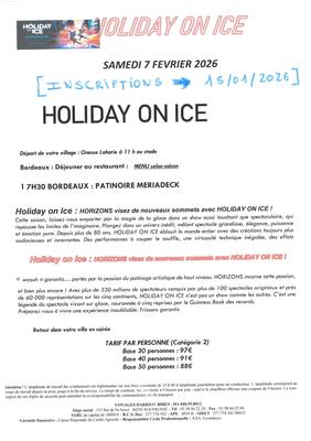 Holiday on ice - Inscriptions