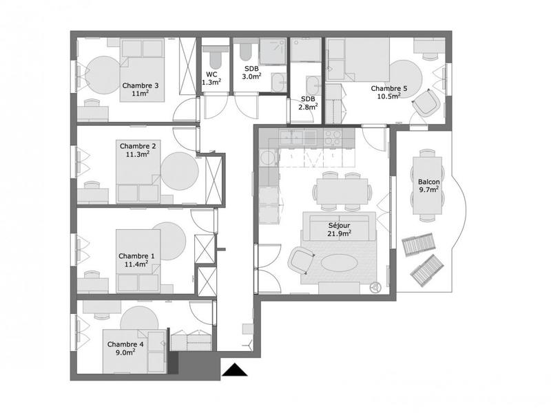 Appartement - 96 m²