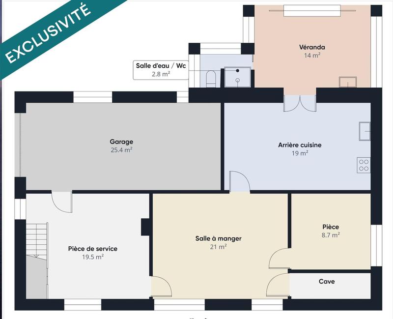 Maison - 100 m² - 6 pièces