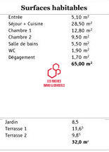 Appartement - 65 m² - 3 pièces