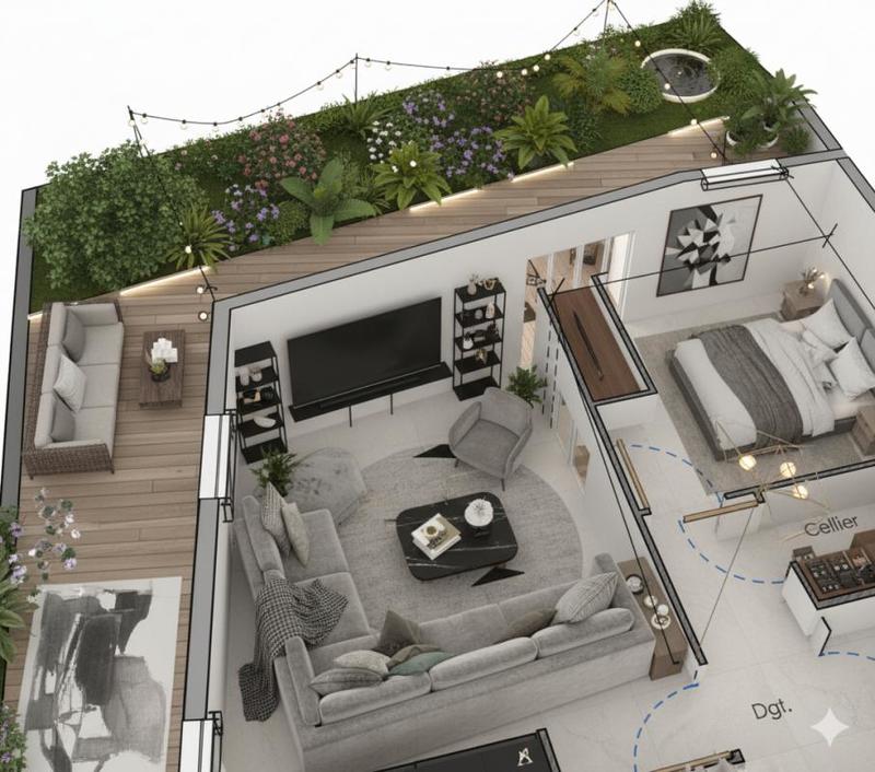 Appartement - 74 m² - 3 pièces