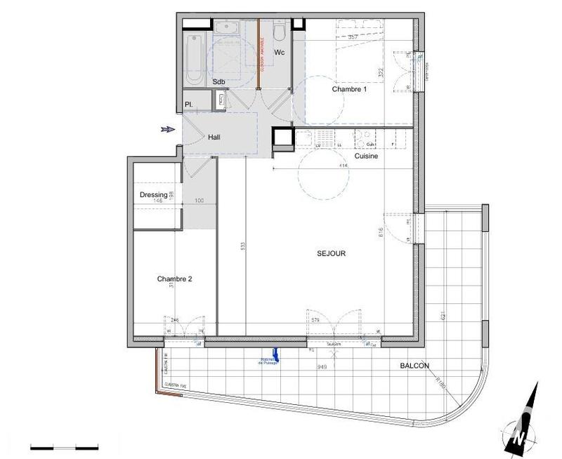 Appartement - 70 m² - 3 pièces