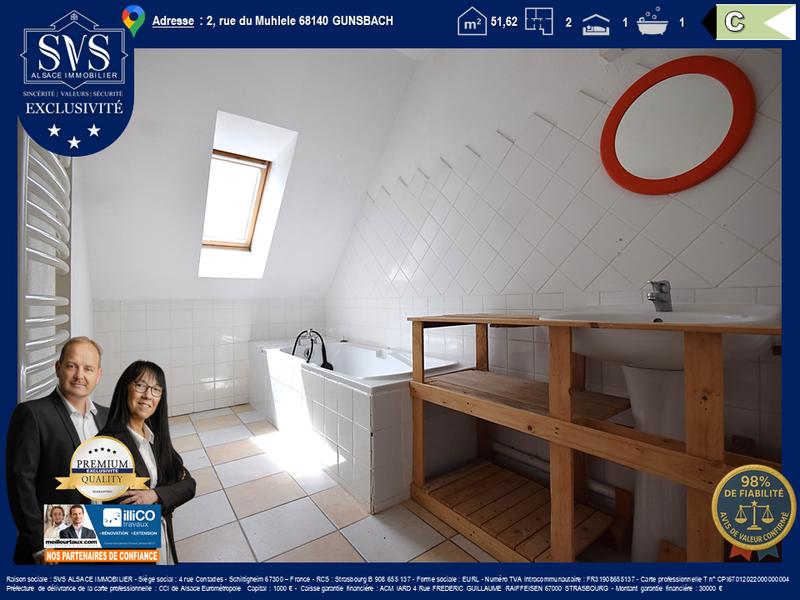 Appartement - 52 m² - 2 pièces