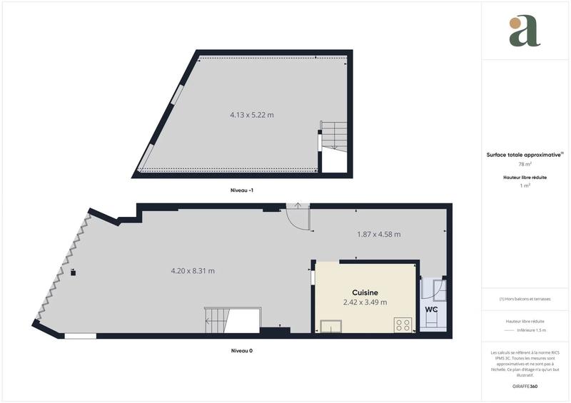 Local commercial - 78 m² - 1 pièce