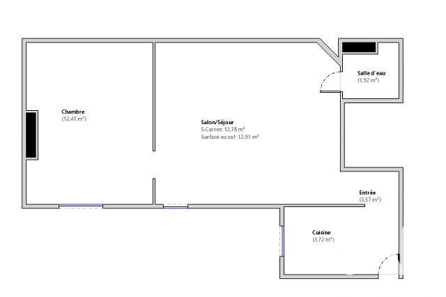 Appartement - 35 m² - 2 pièces