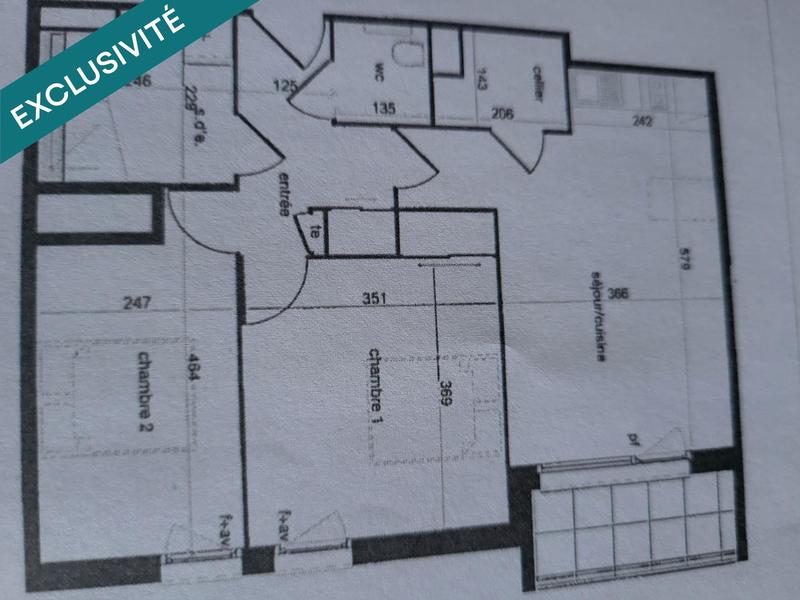 Appartement - 60 m² - 3 pièces