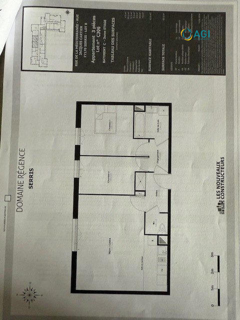 Appartement - 64 m² - 3 pièces