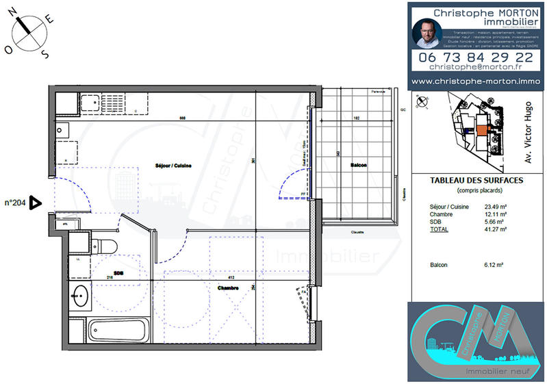 Appartement - 41 m² - 2 pièces