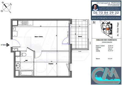Appartement - 41 m² - 2 pièces