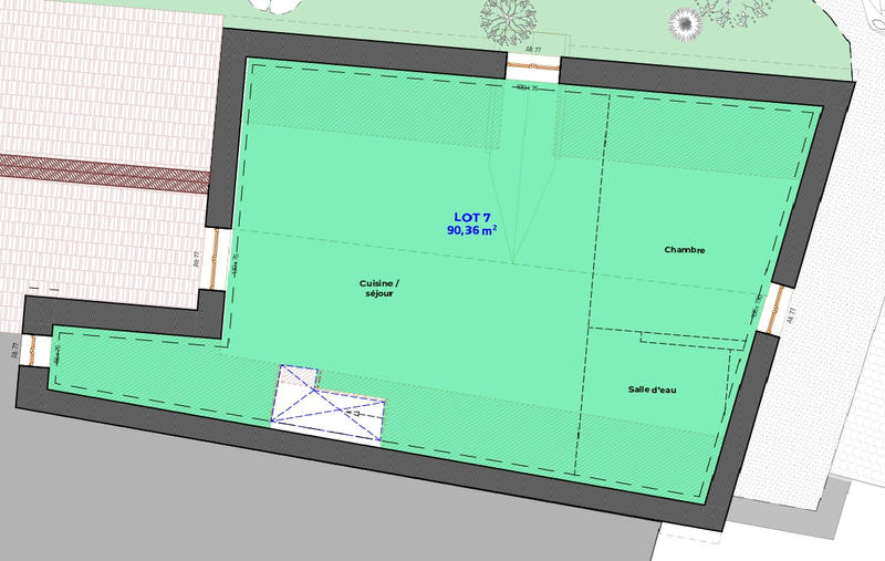 Appartement - 90 m² - 3 pièces