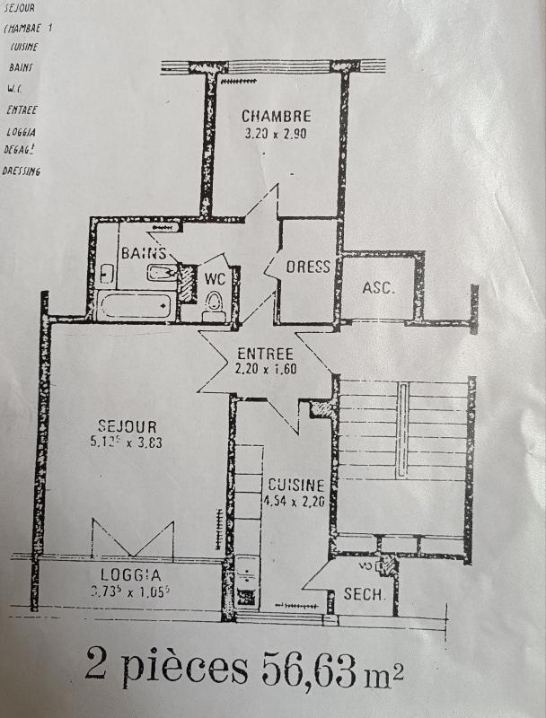Appartement - 53 m² - 2 pièces