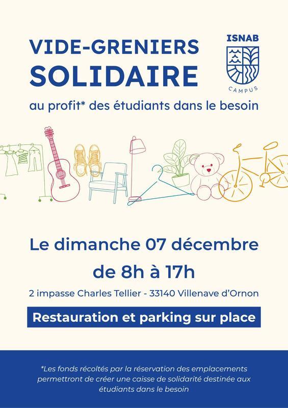 Vide-grenier solidaire de l'isnab
