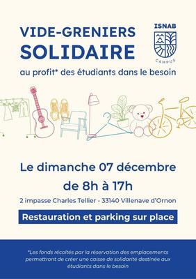Vide-grenier solidaire de l'isnab
