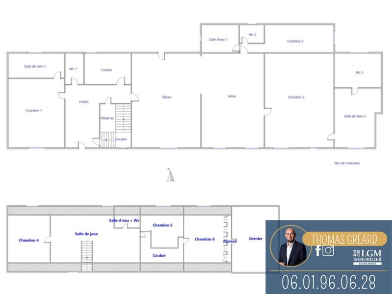 Longère - 240 m² - 8 pièces