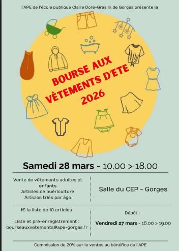 Bourse aux vêtement été