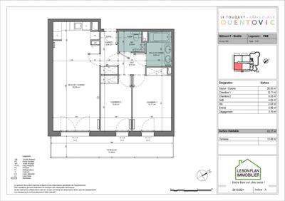 Appartement - 63 m² - 3 pièces