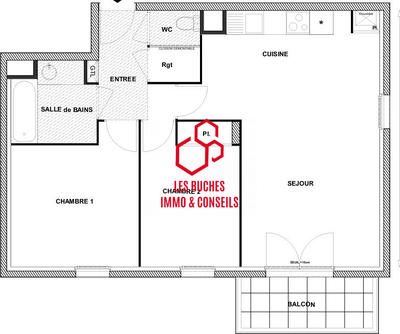 Appartement - 61 m² - 3 pièces