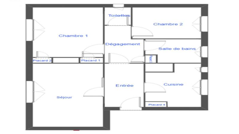 Appartement - 65 m² - 3 pièces
