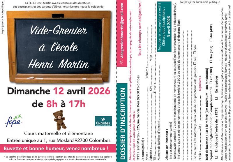 Vide grenier henri martin