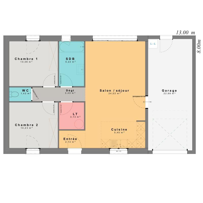 Maison - 65 m² - 4 pièces