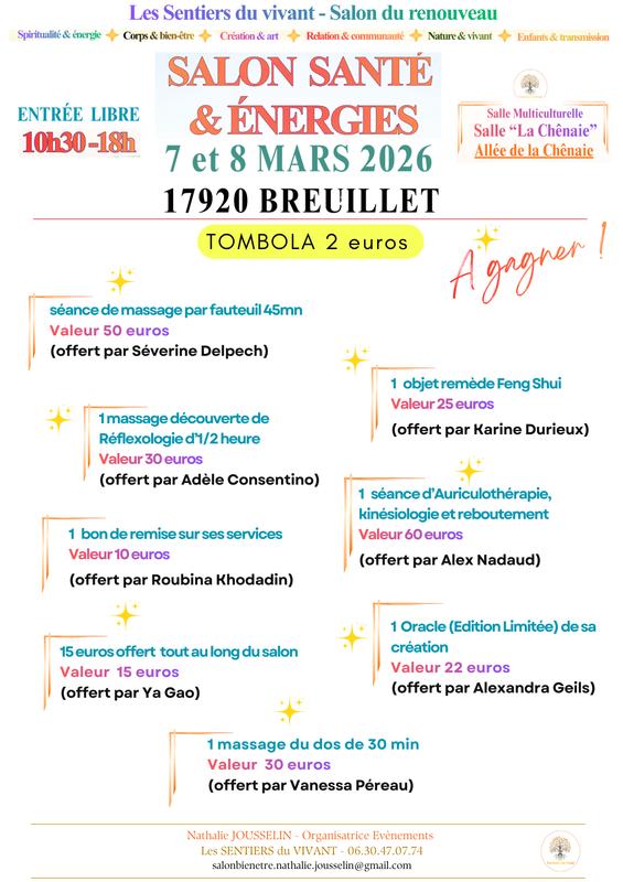 Salon Santé &amp; Énergies Bien Ette - 17920 Breuillet les 7et 8 mars 2026- 10h30-18h