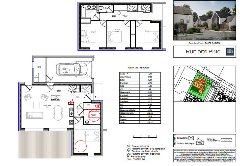 Maison - 119 m² - 6 pièces