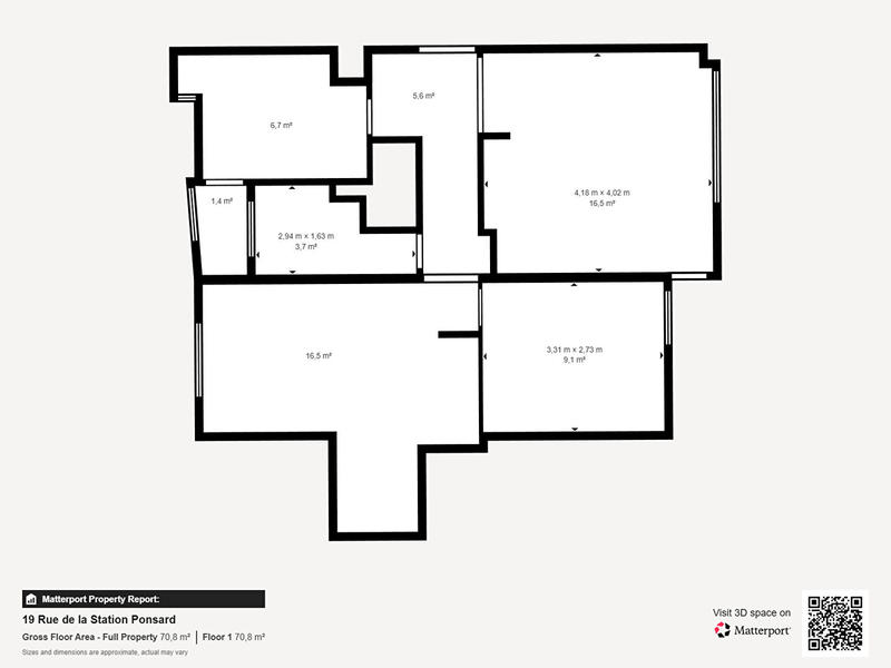 Appartement - 57 m² - 3 pièces